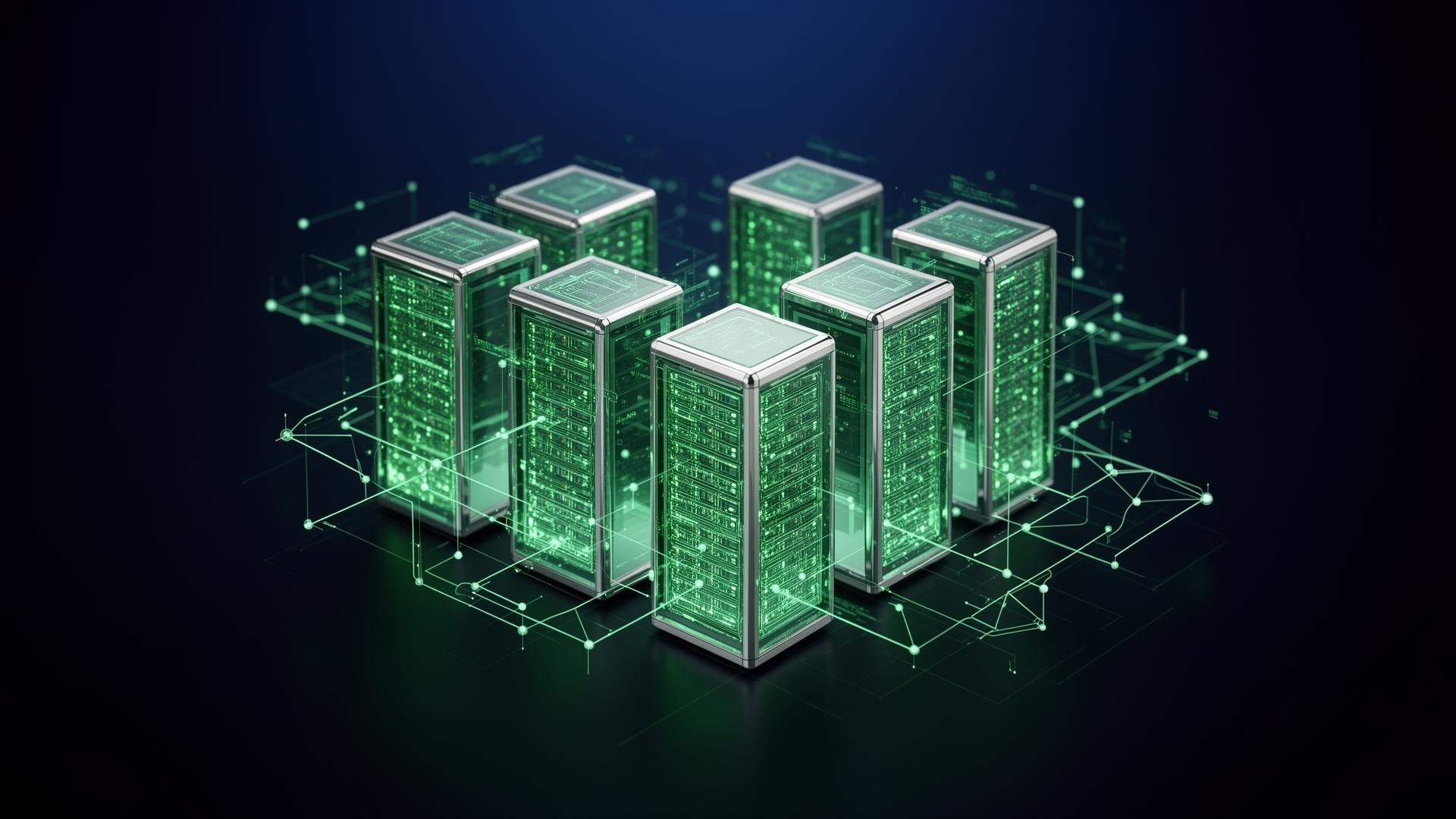 3D server infrastructure illustration